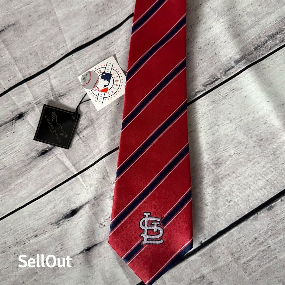 St. Louis Cardinals MLB Men's Red Necktie by Eagles Wings
